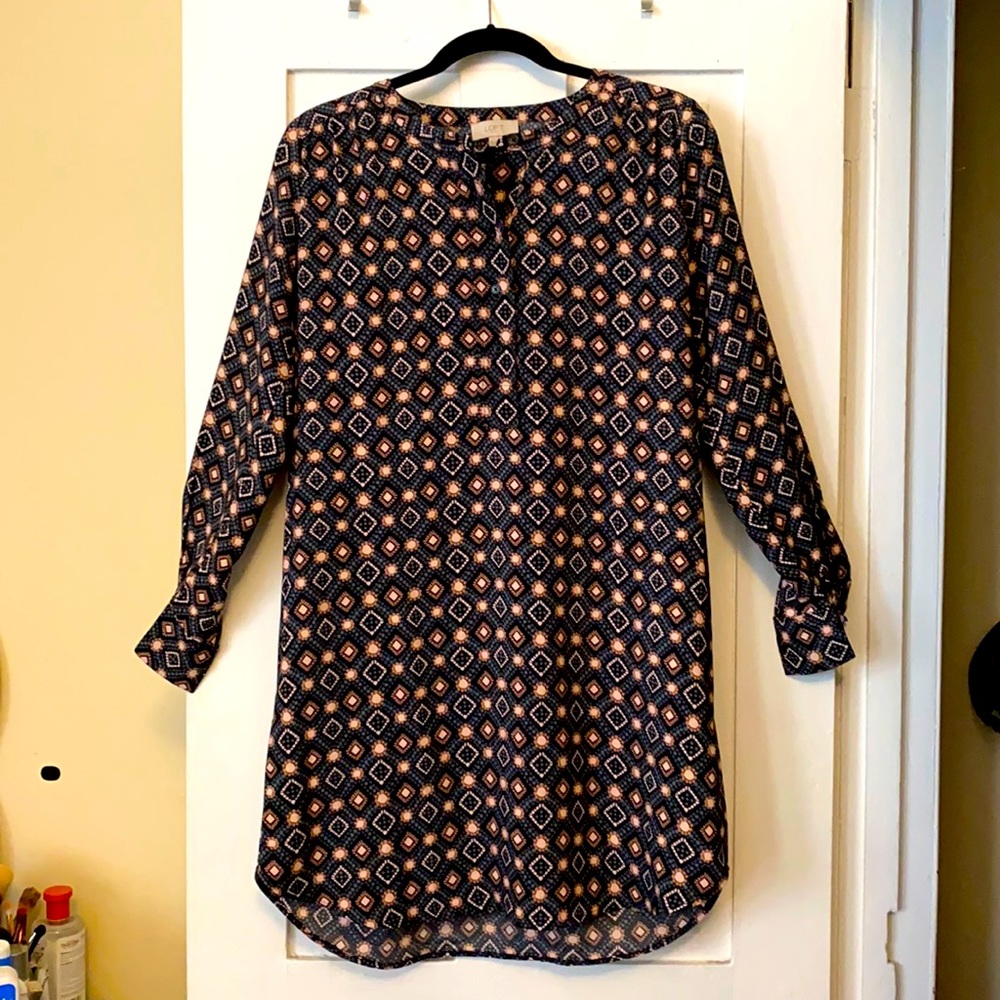 Loft Outlet Long-Sleeve Shift Dress